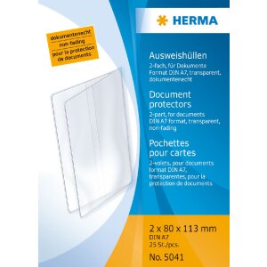 HERMA 5041 ID-kaart hoes DIN A7 scharnierend transparant...