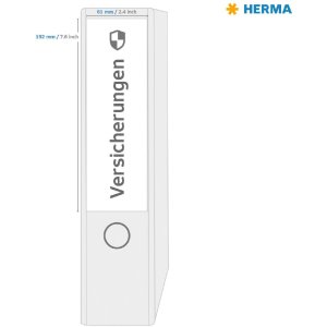 HERMA 10746 Mapetiketten A4 192x61mm wit permanent kringlooppapier