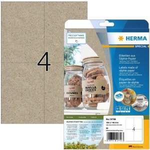 HERMA 10756 Etiketten Silphie papier A4 105 x 148 mm...