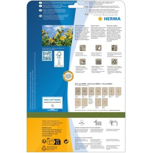 HERMA 10759 Mapetiketten A4 192x38mm natuurlijk bruin Silphie papier 20 vellen