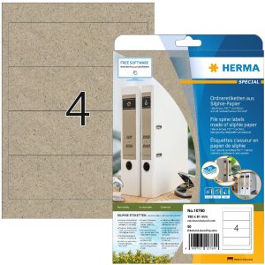 HERMA 10760 Mapetiketten 192 x 61 mm natuurlijk bruin...