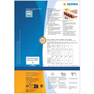 HERMA 10792 Weervaste etiketten A4 66x33,8 mm wit sterk klevend