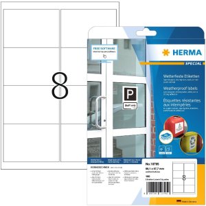 HERMA 10795 Weerbestendige etiketten 99,1 x 67,7 mm wit...