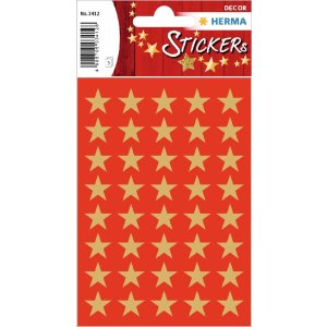 HERMA 15500 Decoratieve stickers kerststerren goud set