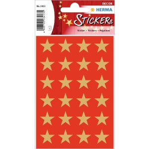 HERMA 15500 Decoratieve stickers kerststerren goud set