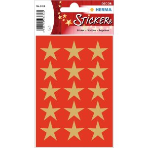 HERMA 15500 Decoratieve stickers kerststerren goud set