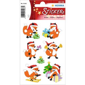 HERMA 15502 Decoratiestickers kerstmotieven gekleurde set