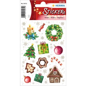 HERMA 15502 Decoratiestickers kerstmotieven gekleurde set