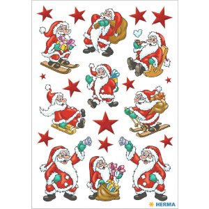 HERMA 15502 Decoratiestickers kerstmotieven gekleurde set