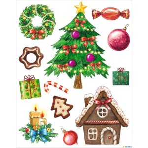 HERMA 15548 Set raamstickers kerst kindermotieven 25 stuks