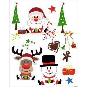 HERMA 15548 Set raamstickers kerst kindermotieven 25 stuks