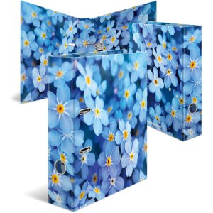 HERMA 19557 Motiefmap A4 Blauw Bloemen