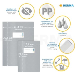 HERMA 19997 A4 bedekte notitiebeschermerset 10 stuks veegschone baststructuur