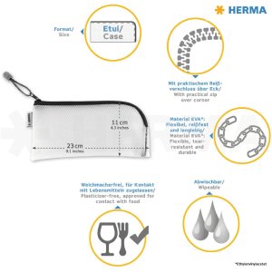 HERMA 20004 Universele etui 23x11cm Groen hoekritssluiting