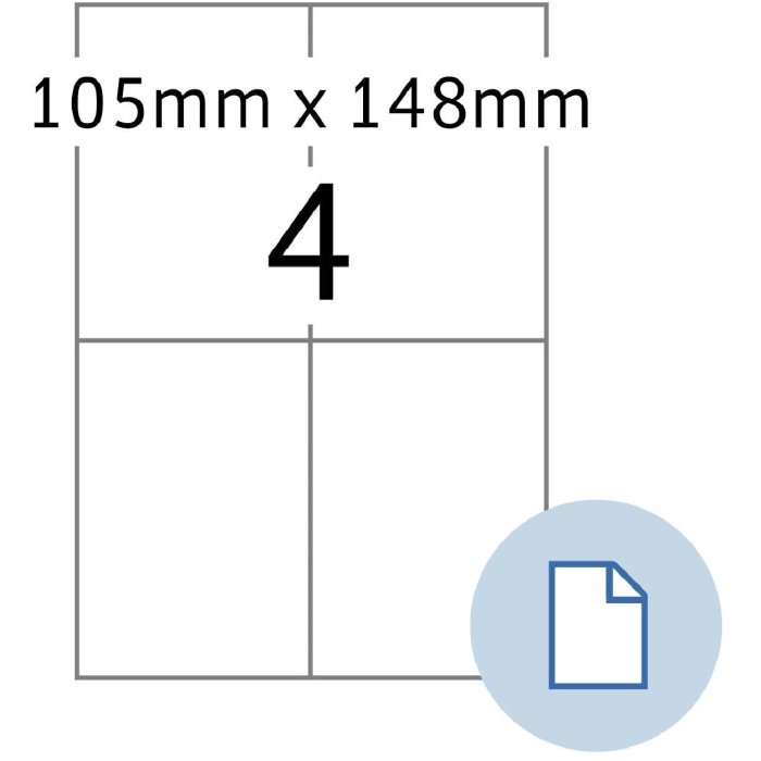 HERMA 58104 Etiketten A4 PE folie wit 105x148,50mm 250 vellen