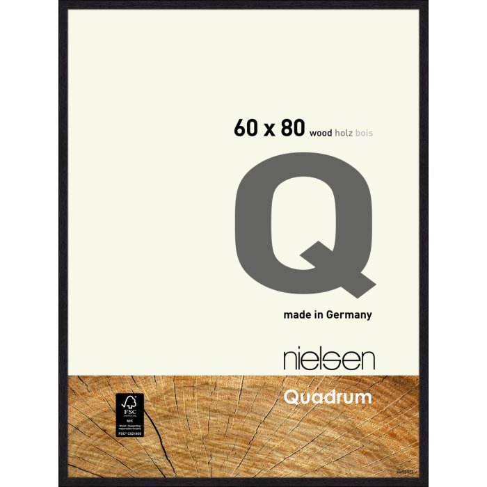 Nielsen Houten Veranderrek Quadrum 70x100 cm raaf zwart