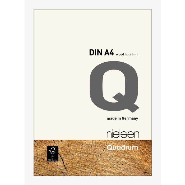 Nielsen Houten Snaplijst Quadrum 21x29,7 cm wit dekkend