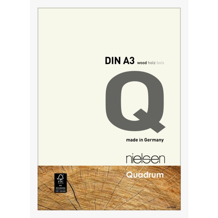 Nielsen Houten kliklijst Quadrum 29,7x42 cm wit dekkend