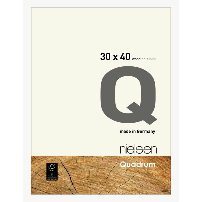 Nielsen Houten kliklijst Quadrum 30x40 cm wit dekkend