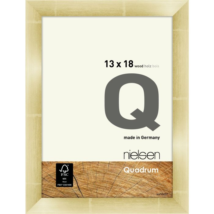 Nielsen Houten kliklijst Quadrum 13x18 cm goud