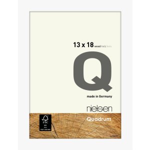 Nielsen Houten Snaplijst Quadrum 13x18 cm wit dekkend