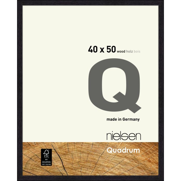 Nielsen Houten Verschoonkussen Quadrum 40x50 cm raaf zwart