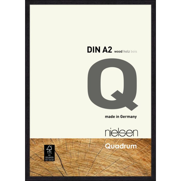 Nielsen Houten Veranderrek Quadrum 42x59,4 cm raaf zwart