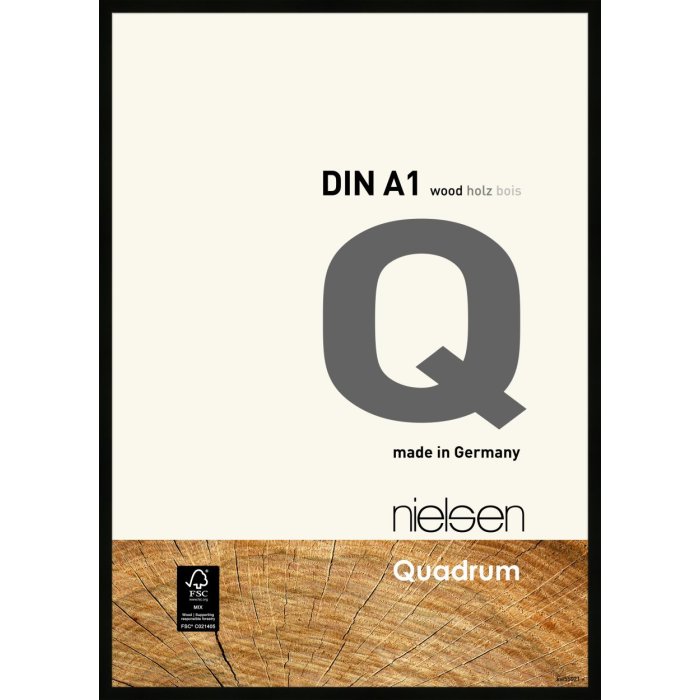 Nielsen Houten kliklijst Quadrum 59,4x84,1 cm zwart