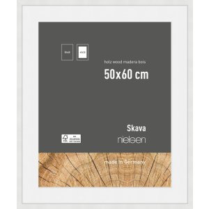 Nielsen Houten Fotolijst Skava Wit 50x60 cm met Passepartout 40x50 cm