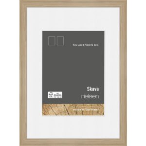 Nielsen Houten Fotolijst Skava Wit 40x50 cm met Passepartout 30x40 cm