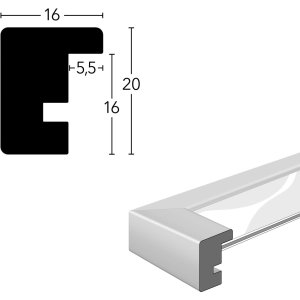 Nielsen Houten Fotolijst Skava Wit 50x70 cm met Passepartout 40x60 cm