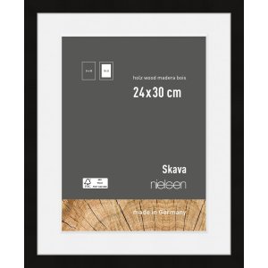 Nielsen Houten Fotolijst Skava zwart 24x30 cm met Passepartout 18x24 cm