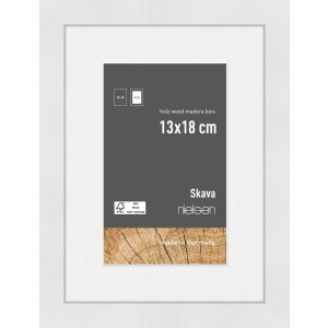 Nielsen Houten Fotolijst Skava Wit 13x18 cm met...