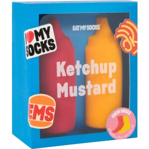 EatMySocks dubbelpak crew sokken Ketchup & Mustard