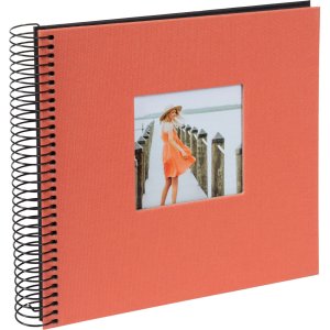 Goldbuch spiraalalbum Bella Vista zalm 20x20 cm 40 zwarte...