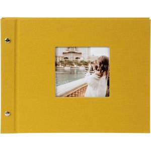 Goldbuch schroefdekselalbum Bella Vista mosterd 30x25 cm 40 witte paginas