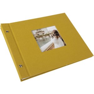 Goldbuch schroefdekselalbum Bella Vista mosterd 30x25 cm 40 witte paginas