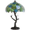 LumiLamp 5LL-6312 Tiffany tafellamp groen Ø 40x60 cm E27-max 2x60W