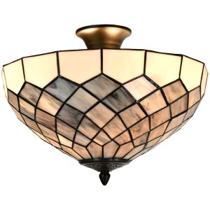 LumiLamp 5LL-6331 Plafondlamp Tiffany Grijs Ø...