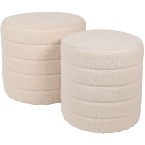 Clayre & Eef 65170 Kruk set van 2 Beige Ø...