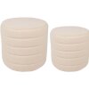 Clayre & Eef 65170 Kruk set van 2 Beige Ø 50x45 - Ø 40x40 cm