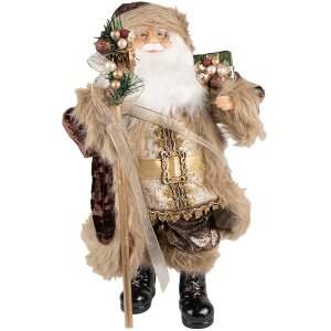 Clayre & Eef 65260 Kerstman Decoratie Bruin Beige...