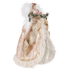 Clayre & Eef 65263 Decoratieve Engel Roze 25x20x40 cm