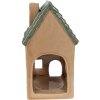 Clayre & Eef 6CE1600 Kaarshouder Kerst Cottage Bruin, Groen 8x8x15 cm