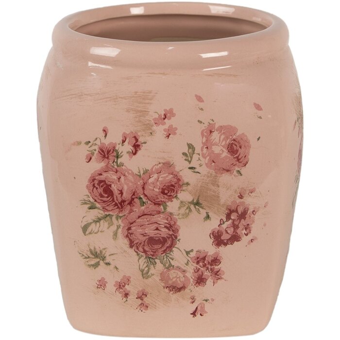 Clayre & Eef 6CE1604M Binnen Bloempot Roze 14x14x16 cm