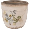 Clayre & Eef 6CE1607M Bloempot voor Binnen Beige Geel Ø 16x14 cm