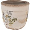 Clayre & Eef 6CE1607M Bloempot voor Binnen Beige Geel Ø 16x14 cm