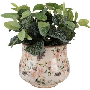 Clayre & Eef 6CE1612L Binnen Bloempot Beige Roze...