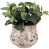 Clayre & Eef 6CE1612L Bloempot Beige Roze Ø 22x18 cm Landelijke stijl