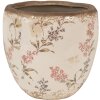 Clayre & Eef 6CE1615M Binnen Bloempot Beige Roze Ø 14x14 cm